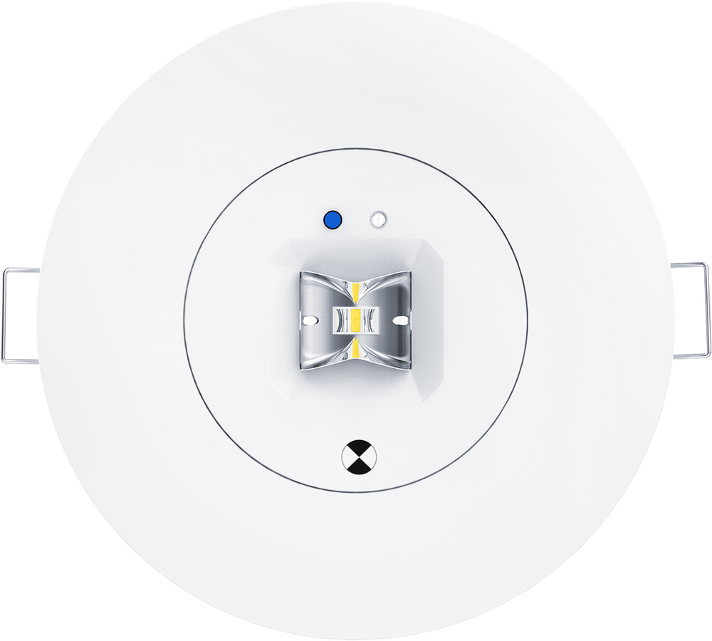 LED-Einbau-Notlichtleuchte Iris Fluchtweg Selbsttest E3 LiFePO4