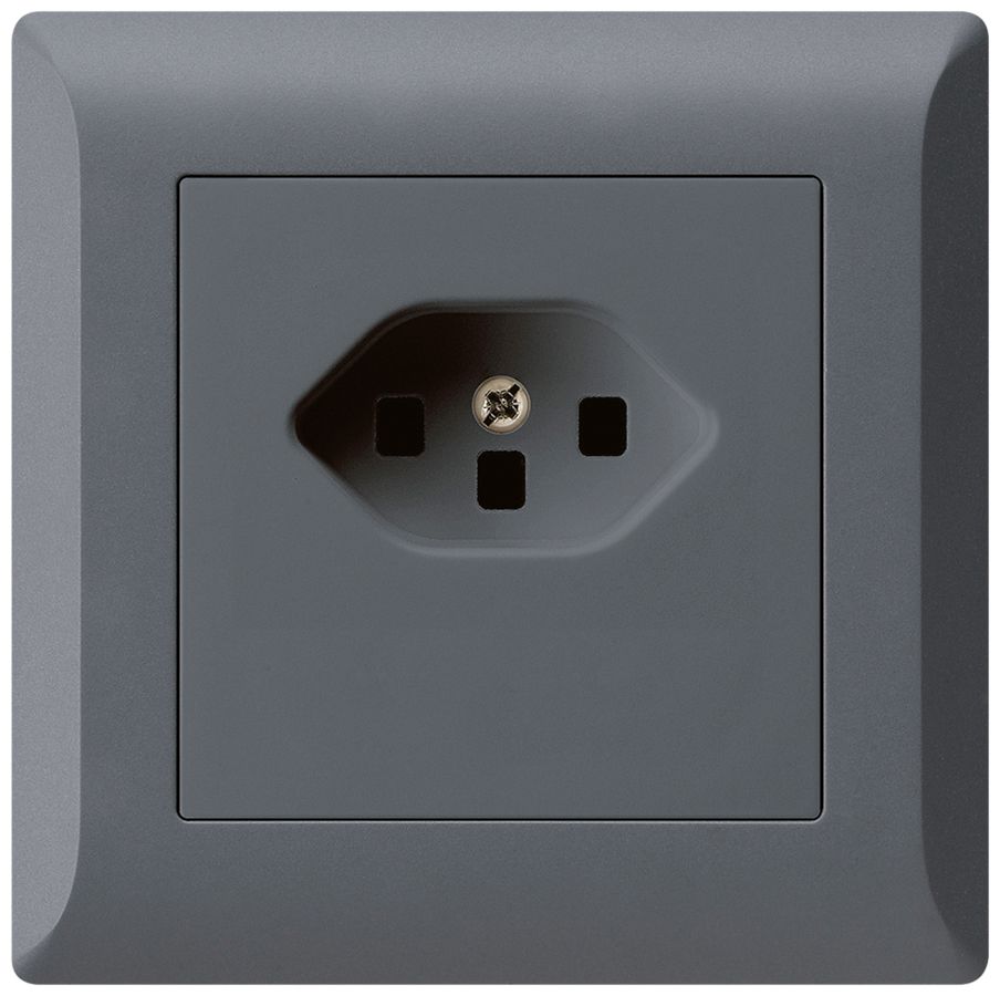 UP-Steckdose kallysto.line T23 anthrazit Schraubklemme