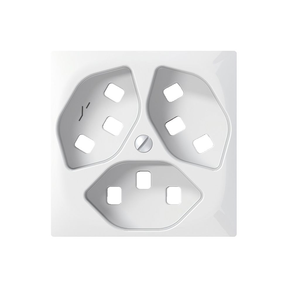 Frontplatte SIDUS weiss glänzend zu 3×T23/1 mit shutter