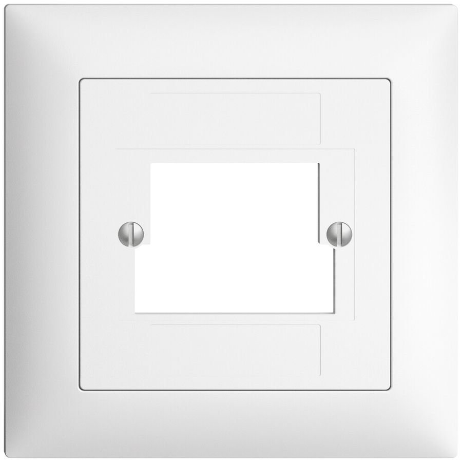 Frontset EDIZIOdue weiss 88×88mm 2×TT 2×RJ45