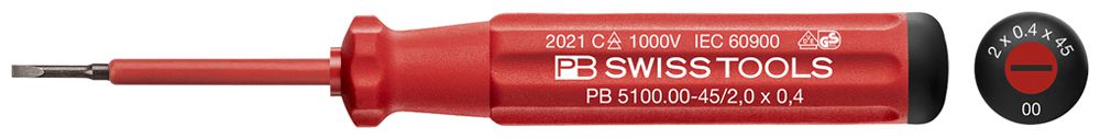 Schlitzschraubenzieher PB 5100 Gr.00 130mm VDE 1000VAC/1500VDC DIN7437