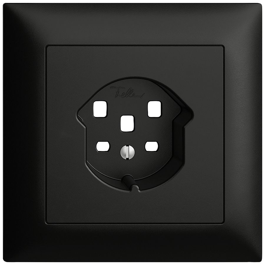 Frontset EDIZIOdue schwarz 88×88mm 1×T25