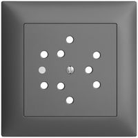 UP-Frontset EDIZIOdue dunkelgrau 88×88mm 3×T12 mit Linse