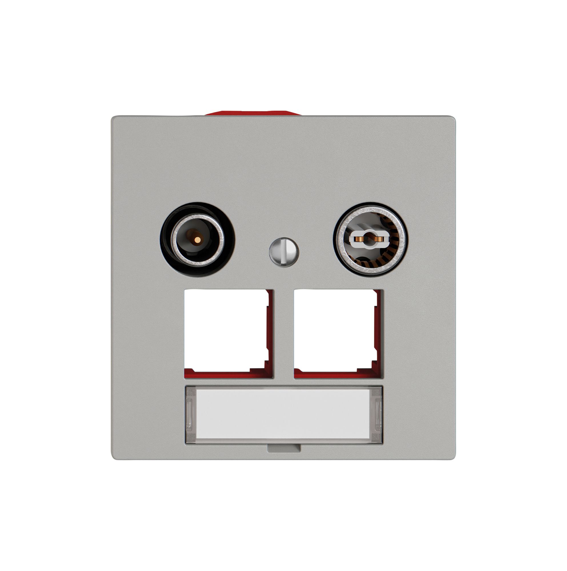 Prise multimédia TV-R EDIZIO.liv SNAPFIX® EASYNET p.2×RJ45 S-One 4dB grc