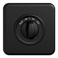 Frontset STANDARDdue Auf->I<-Ab schwarz 90×90mm für Schwenktaster