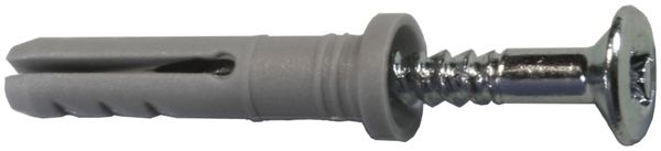 Tampon à clou TILCA Z 5×50mm, vis à clou avec fente cruciforme, zingué, gris