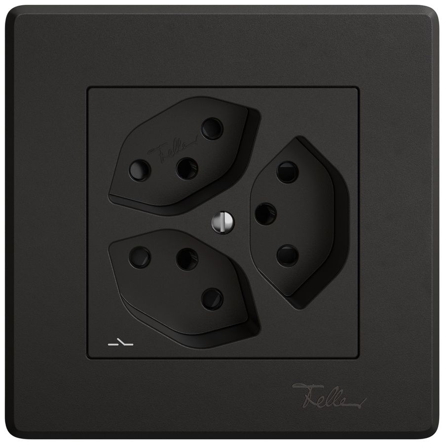 Presa INC EDIZIO.liv SNAPFIX® 3×T13 1×S con shutter ne