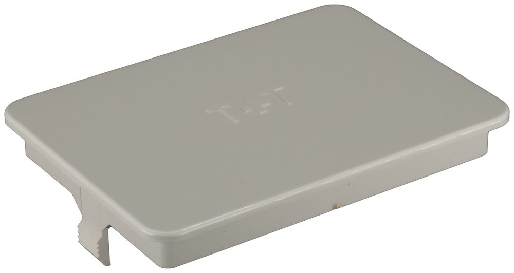 Deckel zu AP-Durchgangsdose Weidmann, 90×64mm, weiss