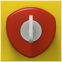 Pulsante a chiave INS arresto emergenza MOS giallo/rosso 2mod.