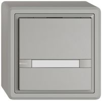 Pulsante universale AP EDIZIO.liv UNI SNAPFIX® 5…48V c.LED 1× com.2T targ.grc