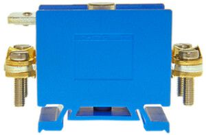 Morsetto sezionatore a coltello Woertz 4…50mm² 160A 660V vite 1×2 p=83mm blu