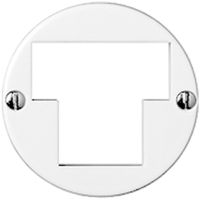 Disco frontale 43mm 1TT/2RJ45 bianco