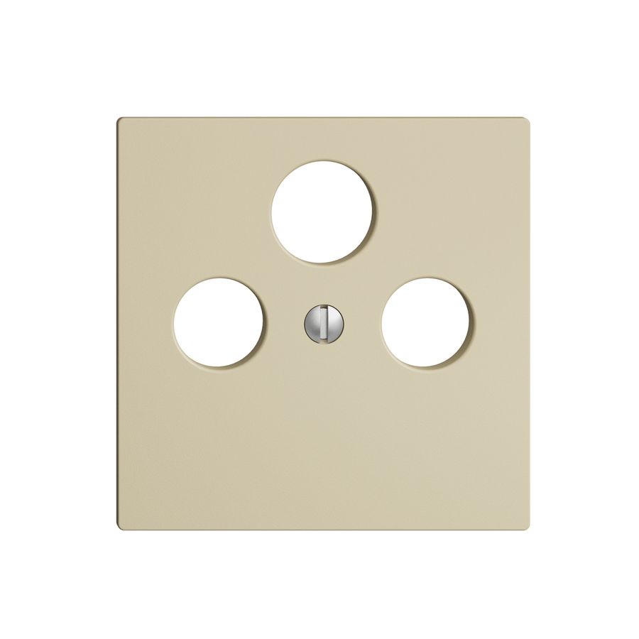 Placca frontale EDIZIOdue vanille per presa di antenna per SAT
