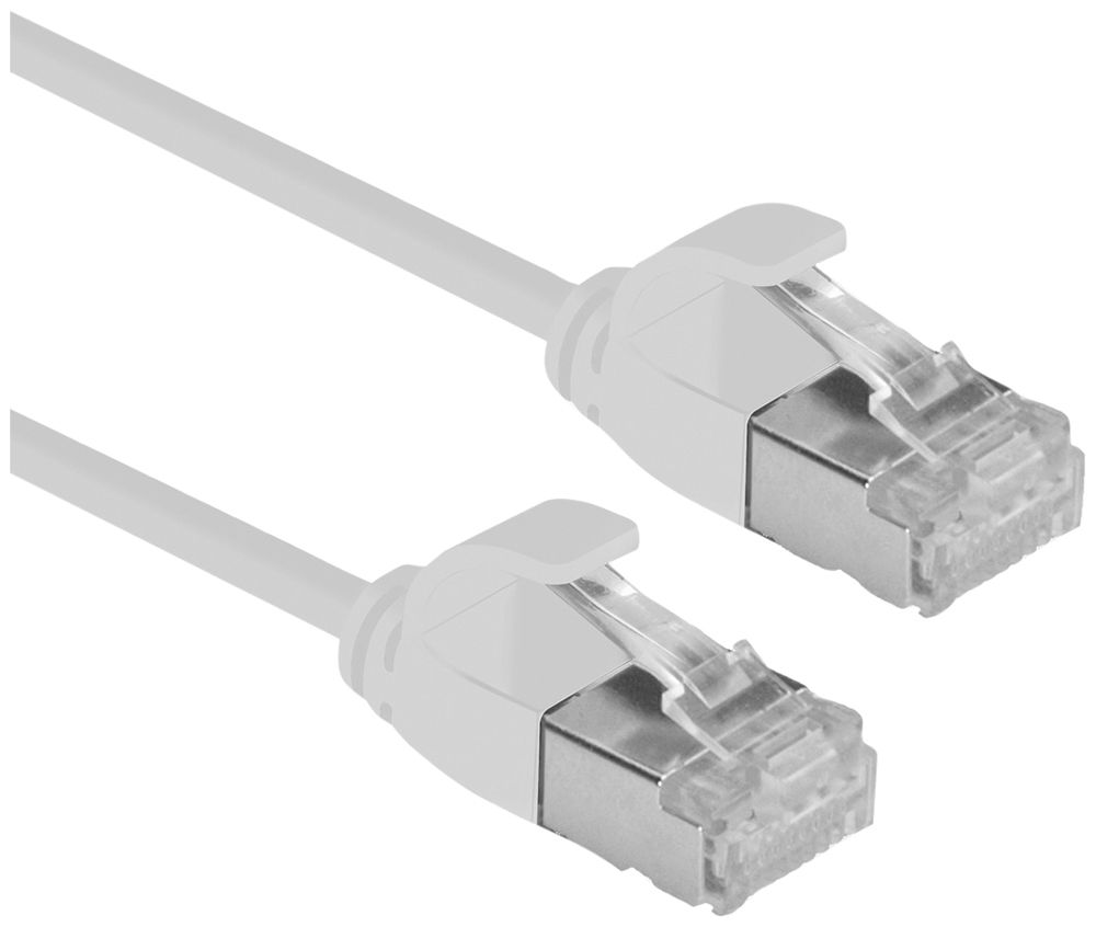 Câble patch RJ45 ROLINE slim, cat.6A (TIA) U/FTP, AWG32, LSZH gris, 2m