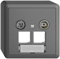 Presa multimedia AP EDIZIOdue FX.54 EASYNET 11dB, p.2×RJ45 S-One, grigio scuro