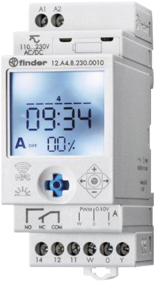 Timer astro/settimanale AMD Finder 12.A4, 1C/1AO 230VAC NFC 2UM