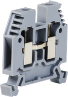 Borne de passage joignable Woertz 2.5…6mm² 41A 1000V vis 2×1 rail DIN 35mm gris