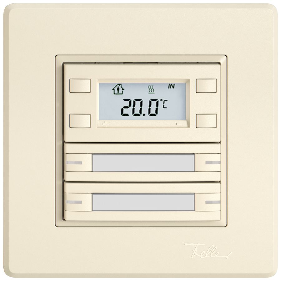 UP-RTH-Taster EDIZIO.liv SNAPFIX® m.RGB-LED Pap.4×Taste 1-Tbed.cr