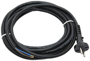 Câble de raccordement DOTLUX 220…240V 2 pôles fiche profilée (CEE 7/17) 5m noir