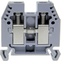Borne de passage joignable Woertz Ex 6…16mm² 76A 1000V vis 2×1 rail DIN 35mm gr