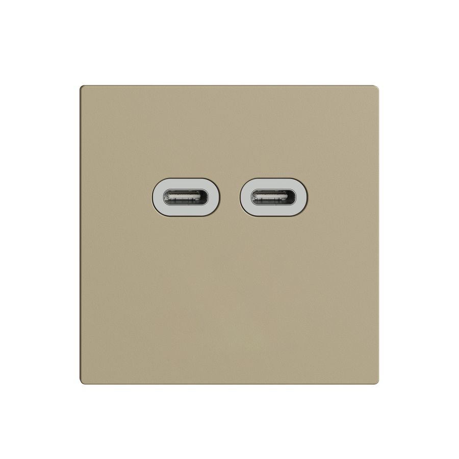 Steckdose USB 18W 2×Typ C Feller EDIZIOdue F 230V 3600mA sand