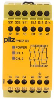 PNOZ X3 24VAC 24VDC 3n/o 1n/c 1so