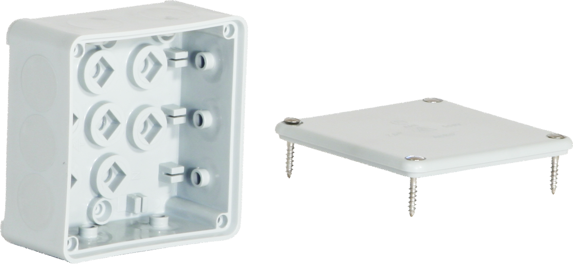 Boîte de dérivation AP IP54 vide gris