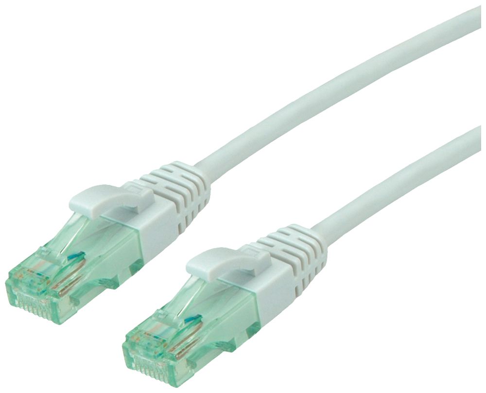 Patchkabel RJ45 ROLINE RM Kat.6A U/UTP AWG26 TPE grau 15m