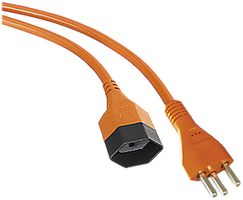 Verlängerung 3×2.5mm² 5m PUR T23/T23 angespritzt orange