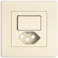 Kit de montage ENC EDIZIO.liv SNAPFIX® p.combi.T23 a.1 bouton n.lum.cr