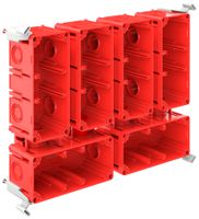 NUP-Einlasskasten CRALLO-LEU 378×278×73mm 4×3 Halogenfrei rot