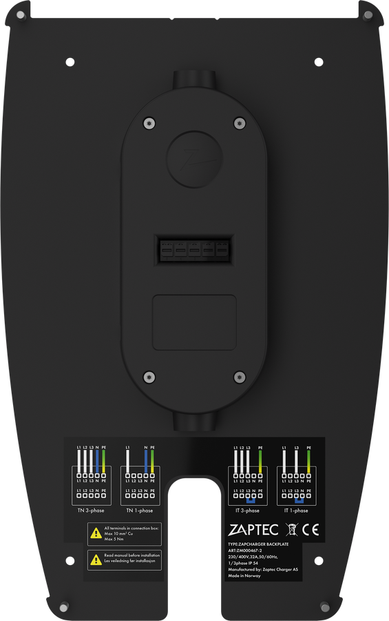 Rückplatte Zaptec für Ladestation Zaptec Pro