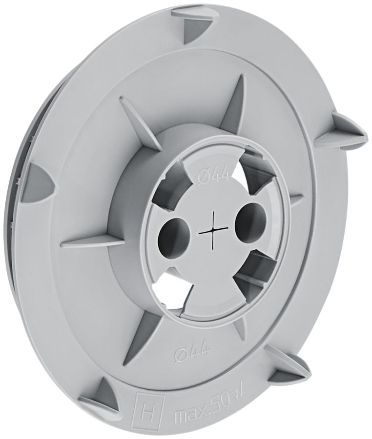 Coperchio p.scatola d'incastro HSB Lumina p.LED e rilevatore Ø44mm s.alogeni