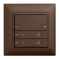 UP-Frontset EDIZIOdue zeptrionAIR ON/OFF 2K ohne Bezeichnung mit LED coffee