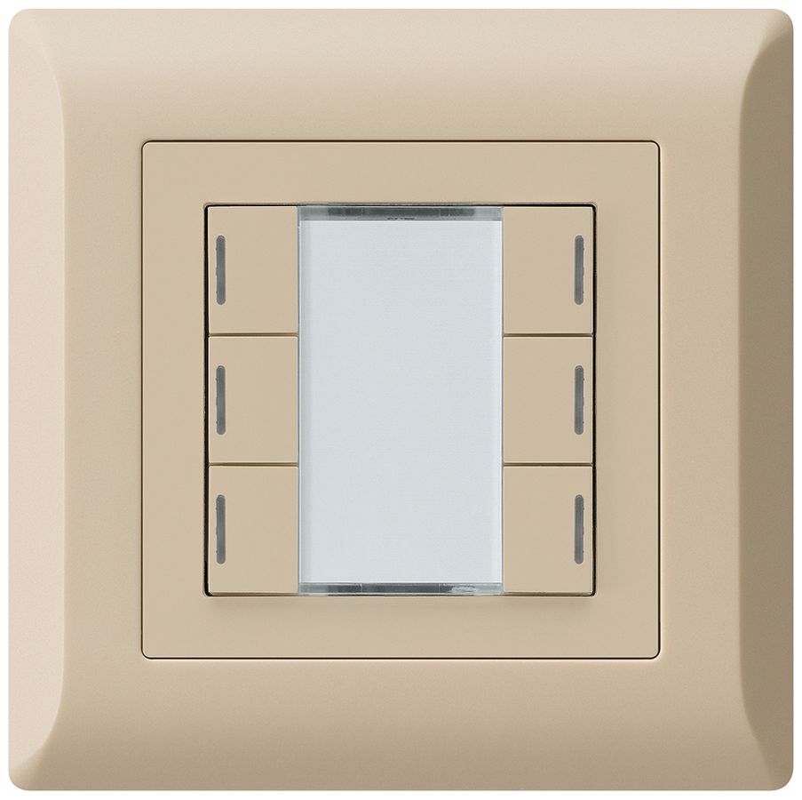 UP-Taster kallysto.line KNX 6×RGB LED s/e-link beige