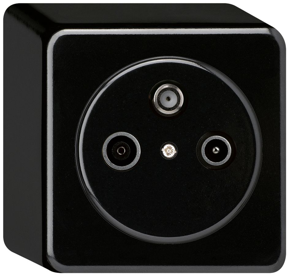 AP-Antennendose basico TV-R-SAT schwarz