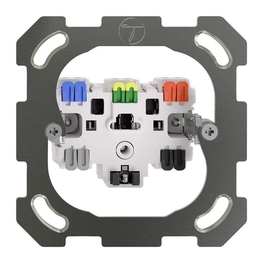 Einsatz Steckdose FH T23 16A mit LED blau, Steckklemmen