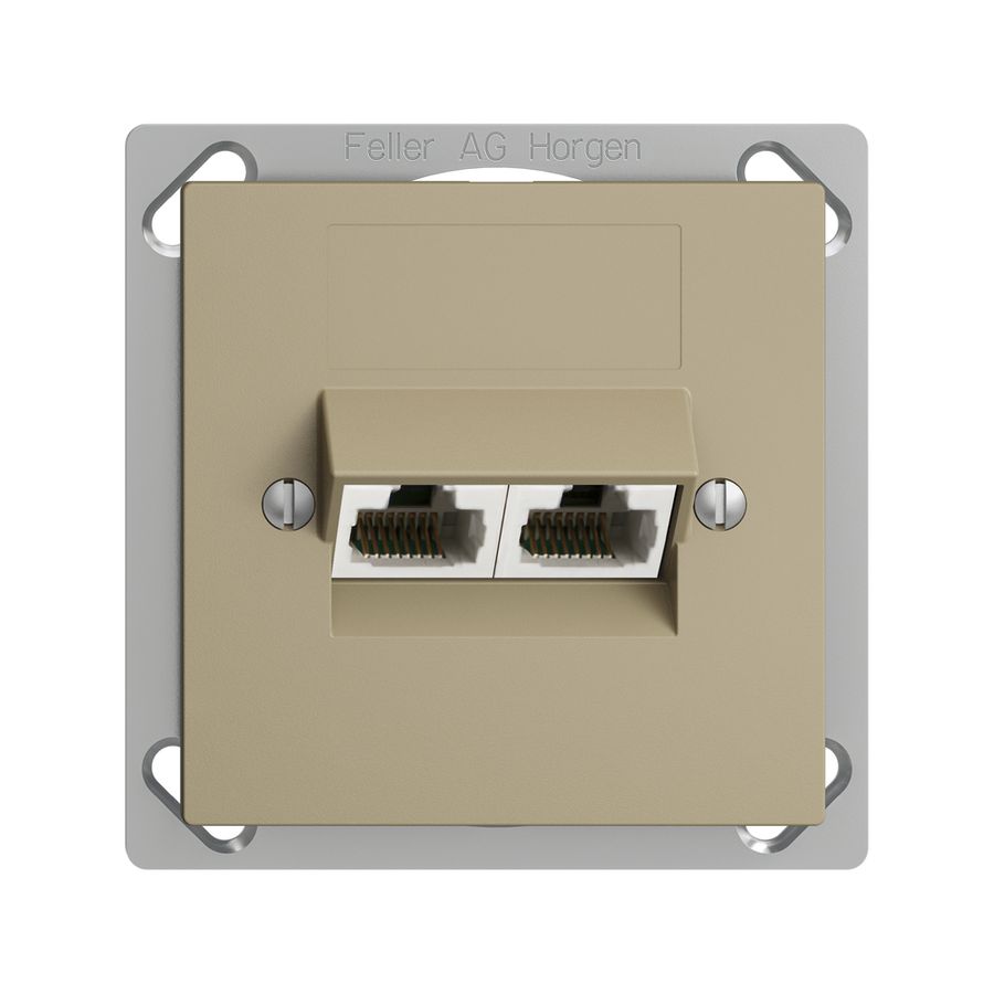 EB-Dose 2×RJ45/u 4P getr. EDIZIOdue sand ITplus