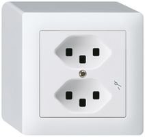 Presa AP Hager kallysto 2×T23 1×S Q bianco ultra