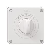 Schwenktaster NEVO N.CO mit Drehgriff, KS, 1->0<-2, weiss