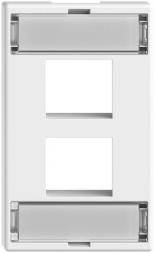 Kit de montage INC Feller FLF, sortie droite, pour 2×Keystone, blanc