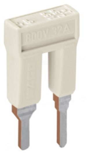 Pontage de réduction WAGO isolé 6/4mm² sur 4/2.5/1.5mm² 32A gris clair
