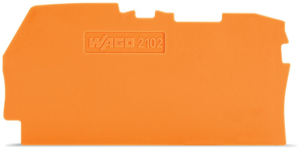 Abschluss/Zwischenplatte WAGO TopJob-S0.8mm 2L orange zu Serie 2102
