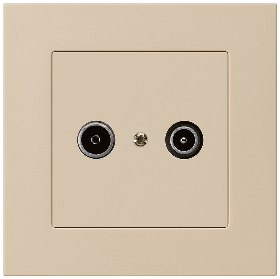 UP-Antennendose kallysto.pro R/TV 23dB Durchgangsdose beige