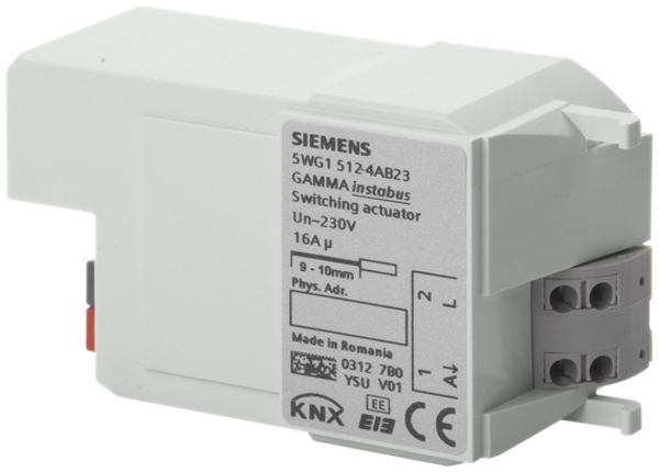EB-Schaltaktor KNX Siemens 230VAC 1×16A RL512/23