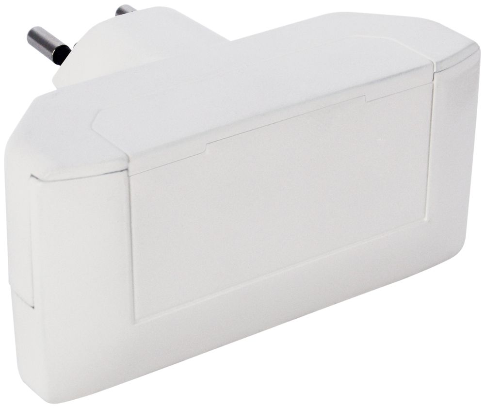 Fiche multiple STEKO OPPOSITE 2×T13 avec sécurité enfants blanc