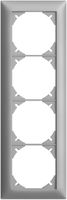 Abdeckrahmen EDIZIOdue 4×1 silver