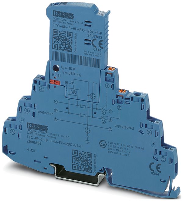 Protection surtension Phoenix Contact TTC-6P-3-HF-F-M-EX-12DC-UT-I