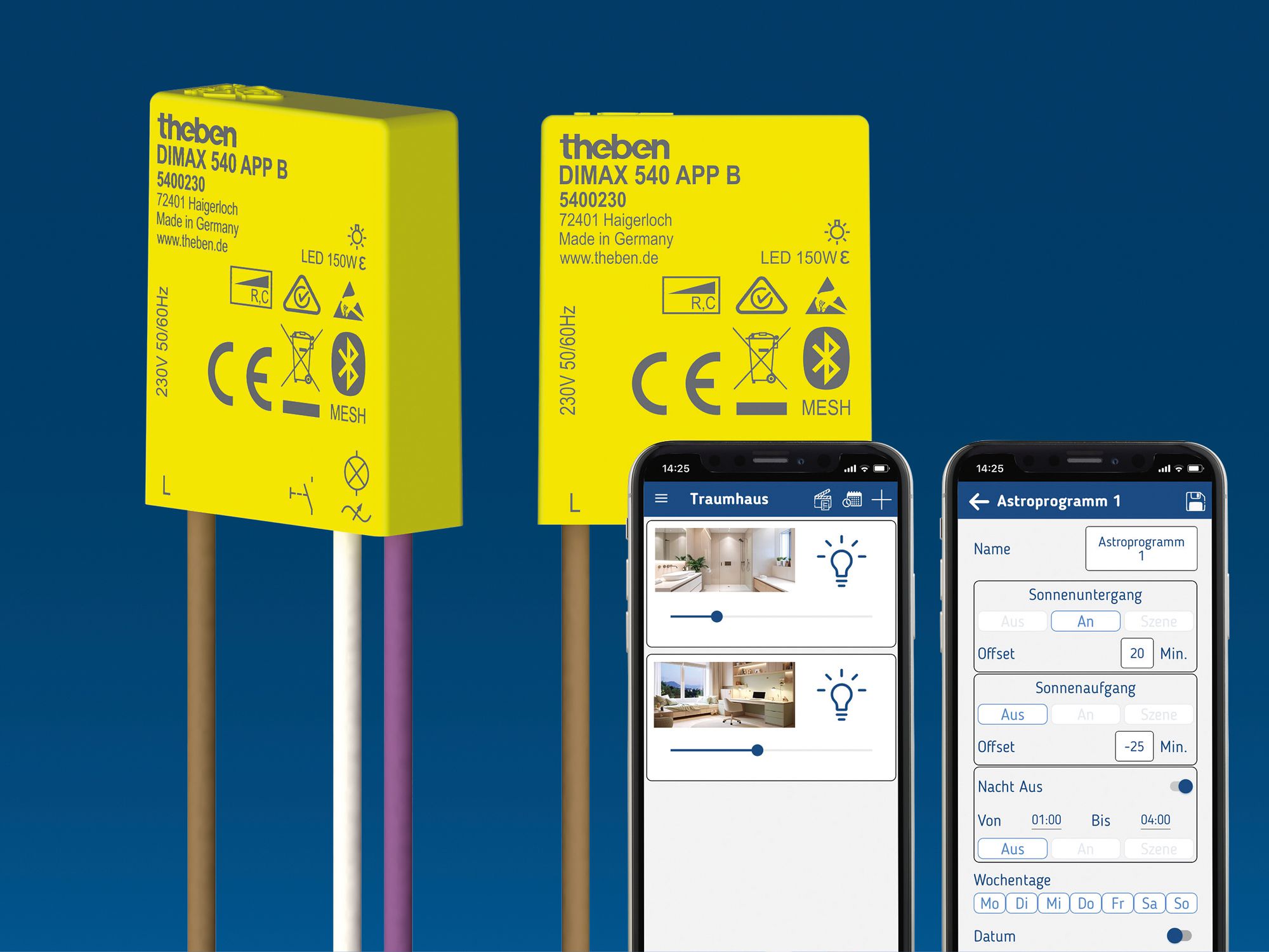 UP-Dimmer Theben DIMAX 230V 26×27×10mm