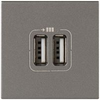 USB-Ladesteckdose MOS 2 Module, 1-fach magnesium